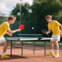 Soozier Ping Pong Paddle Set, Portable Table Tennis Rackets with 8 Ping Pong Balls, Storage Case for Teens, Adults(m-8)