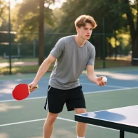 Soozier Ping Pong Paddle Set, Portable Table Tennis Rackets with 8 Ping Pong Balls, Storage Case for Teens, Adults(m-9)