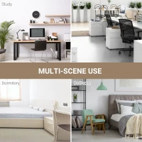 HOMCOM 47.25" Computer Desk PC Writing Table Home Office Study Workstation, Oak Beige Black(m-4)