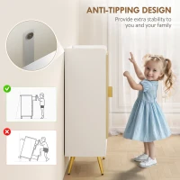 HOMCOM Entryway Shoe Storage Cabinet, Narrow Shoe Cabinet with Adjustable Shelves and Open Shelf for 15 Pairs of Shoes, Natural(m-6)