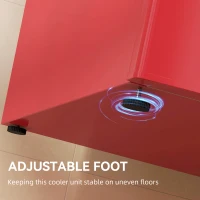 HOMCOM 3.2 Cu Ft Compact Refrigerator, Mini Fridge with Freezer, Adjustable Shelves and Reversible Doors for Bedroom, Red(m-10)