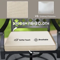 Outsunny Outdoor Bar Stools Set of 2, Bar Height Swivel Patio Chairs with Cushion, Pillow Footrest for Poolside, Backyard(m-6)