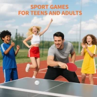 Soozier Ping Pong Paddle Set, Portable Table Tennis Rackets with 8 Ping Pong Balls, Storage Case for Teens, Adults(m-6)