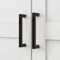 HOMCOM Farmhouse Kitchen Pantry Storage Cabinet, Kitchen Pantry Cabinet with Doors and Adjustable Shelves, Cream White(m-10)