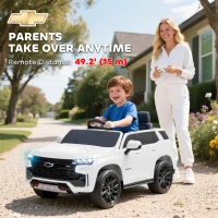 Aosom Electric Ride on Car 12V Kids Ride-on Toy, White(m-5)