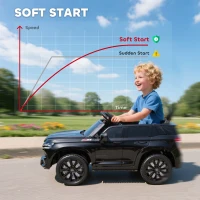 Aosom Electric Ride on Car 12V Kids Ride-on Toy, Black(m-6)