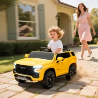 Aosom Electric Ride on Car 12V Kids Ride-on Toy, Yellow(m-2)