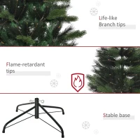 HOMCOM 6FT Artificial Pop-Up Christmas Tree Xmas Tree Holiday Home Decoration with Automatic Open, Green(m-7)