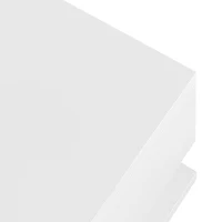 High-Gloss Coffee Table with Glass and LED Effect, Modern Design with Storage Compartment, Easy to Install, 41.5" L x 21.5" W x 12.5" H, White(m-10)