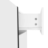 Modern TV Cabinet with High Gloss Finish, Ample Storage with Drawers and Cabinets, Easy Installation, 67" L x 11.5" W x 11.5" H, White(m-10)