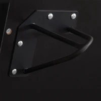 Modern Storage Cabinet with Drawer and Adjustable Shelves, Sideboard with Black Metal Feet, 35.5" L x 11.5" W x 28.5" H, Black+Wood(m-9)