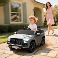 Aosom Electric Ride on Car 12V Kids Ride-on Toy, Gray(m-2)