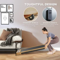 Soozier Walking Pad, Under Desk Treadmill with 17" x 43" Wide Belt, Remote Control, Bluetooth Speaker, Wheels and LED Display(m-9)