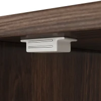 Unique Three-Door Sideboard with Adjustable Shelves, Sturdy and Stable Construction, Easy Assembly, 47" L x 14" W x 29.5" H, Natural(m-8)