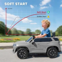 Aosom Electric Ride on Car 12V Kids Ride-on Toy, Gray(m-6)