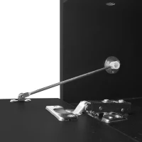 Cloud Coffee Table with Drawer and Open Storage, Particle Board and Modern Design, Easy to Install, 39.5" L x 23.5" W x 15" H, Black(m-8)