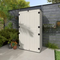 Outsunny 368 Gallon Outdoor Storage Cabinet with Openable Top and Lockable Doors for Lawnmower, Trash Can, Patio Accessories(m-7)