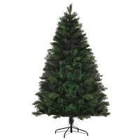 HOMCOM 6FT Artificial Pop-Up Christmas Tree Xmas Tree Holiday Home Decoration with Automatic Open, Green(m-2)