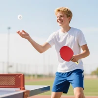 Soozier Ping Pong Paddle Set, Portable Table Tennis Rackets with 8 Ping Pong Balls, Storage Case for Teens, Adults(m-1)