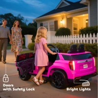 Aosom Electric Ride on Car 12V Kids Ride-on Toy, Pink(m-9)