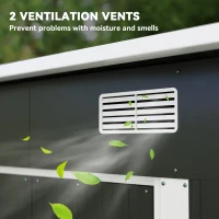 Outsunny 7'x 4' Metal Patio Storage Shed Garden Lockable Shed Tool Utility Storage Unit, Light Black(m-7)