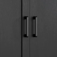 HOMCOM Modern Storage Cabinet with Doors and Adjustable Shelf for Kitchen, Living room, 23.6" x 11.8" x 35.4", Black(m-9)