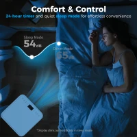 HOMCOM 10000 BTU Mobile Air Conditioner for Cooling and Dehumidifying, Remote Control, 24H Timer, LED Display, White(m-7)