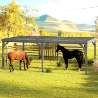 Outsunny 12' x 20' Outdoor Wooden Pergola, Grape Vine Gazebo with Concrete Anchors for Garden, Patio, Backyard, Deck, Gray(m-9)