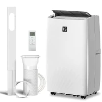 HOMCOM 14000 BTU Portable Air Conditioner, AC Unit with Cool, Dehumidifier, Fan, 700 Sq. ft, 24H Timer On Off, Window Kit(m-2)