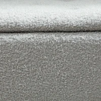 HOMCOM Modern Storage Bench, Ottoman with Storage and Lamb's Wool Upholstery for Living Room, Bedroom, Grey(m-10)