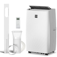 HOMCOM 12000 BTU Portable Air Conditioner, AC Unit with Cool, Dehumidifier, Fan, 550 Sq. ft, 24H Timer On Off, Window Kit