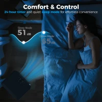 HOMCOM 8000 BTU Portable Air Conditioner with Cooling, Dehumidifier, Remote Control, 24-Hour Timer, Window Mount Kit, Black(m-6)