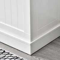 HOMCOM 3-In-1 Hall Tree w/ Coat Rack, Shoe Storage and Bench Seat, Entryway Bench w/ 4 Hooks for Hallway, Living Room, White(m-10)