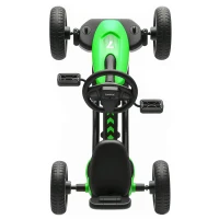 Qaba Pedal Go Kart for Kids 2-5 Years Old with Silent EVA Wheels, Metal Frame, Green(m-9)