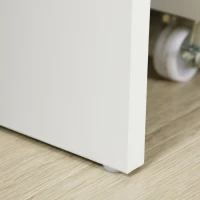 Vinsetto Home Office Desk with Storage, Computer Desk with Lockable Drawer and Open Compartment, White(m-10)