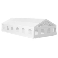 Outsunny Heavy Duty Party Tent, 19.5' x 39' Large Sun Shade Canopy Tent for Parties, Wedding, Events, BBQ Grill, White(m-1)