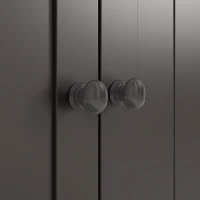 HOMCOM Bathroom Vanity, 24" Pedestal Sink Bathroom Vanity Furniture with 2 Doors and Shelf, Coffee(m-9)