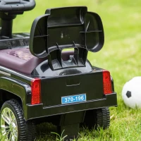 Aosom Kids Ride on Push Car, SUV Style Sliding Walking Car for Toddle with Horn, Music, Working Lights, Hidden Storage and Anti-dumping System, Black(m-9)