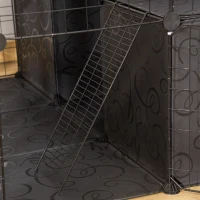 PawHut Pet Playpen with Door Storage Shelf for Kittens Chinchillas and Pet Minks(m-9)