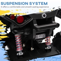 Aosom 12V 4 Wheeler Kids ATV with Music, Headlights for 37-60 Months Boys and Girls, Red(m-7)