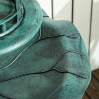 Outsunny 3-in-1 Garden Bird Bath Bowl Pedastal with Large Water Basin, Bird Feeder & Underneath Flower Planter, Green(m-10)