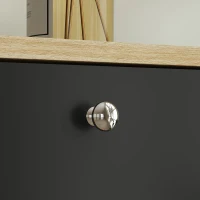 HOMCOM 2 Drawers Shoe Storage Cabinet with Adjustable Shelves for 16 Pairs of Shoes, Black(m-8)