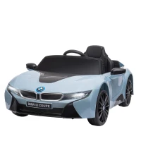 Aosom Licensed BMW I8 Coupe 6V Electric Car, Kids Ride-On Car, Battery Powered Toy with Remote Control Music Horn Lights Suspension for 37-96months Old, Blue(m-11)