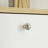 HOMCOM 2 Drawers Shoe Storage Cabinet with Adjustable Shelves for 16 Pairs of Shoes, White(m-8)