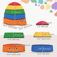 Qaba Ladybug Balance Stepping Stones for Promoting Balance Coordination and Strength, Outdoor & Indoor Obstacle Course(m-3)