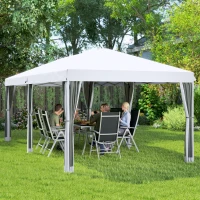 Outsunny 10' x 20' Pop Up Canopy Tent with Netting, Heavy Duty Instant Sun Shelter, Large Tents for Parties with Carry Bag for Outdoor, Garden, Patio, Cream White(m-9)