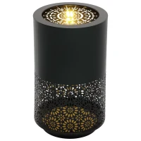 Outsunny 21" Tall Garden Waterfall Fountain with LED Lights, Outdoor Water Fountain Water Feature with Adjustable Flow, Black(m-11)