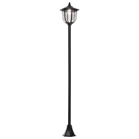 Outsunny Outdoor Solar Lamp Post Street Light, Waterproof with Auto Sensor Control, Adjustable Brightness, Beautiful Classic Lantern Style, for Pathway, Backyard, Porch, Patio(m-1)