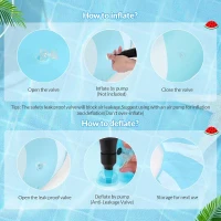 Inflatable Pool Float for Adults and Kids, Durable Polyvinyl Chloride Swimming Ring, Perfect for Beach and Pool Parties, 30" L x 30" W, Blue(m-5)