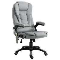 Vinsetto High Back Chair with 6 Point Reclining Backrest Padded Armrest Grey(m-2)